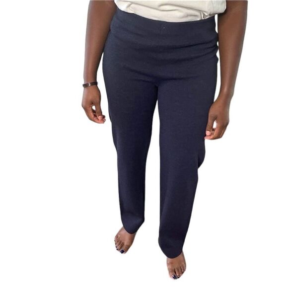 Eileen Fisher Navy Knit Career Work Stretch Pants - Picture 1 of 9